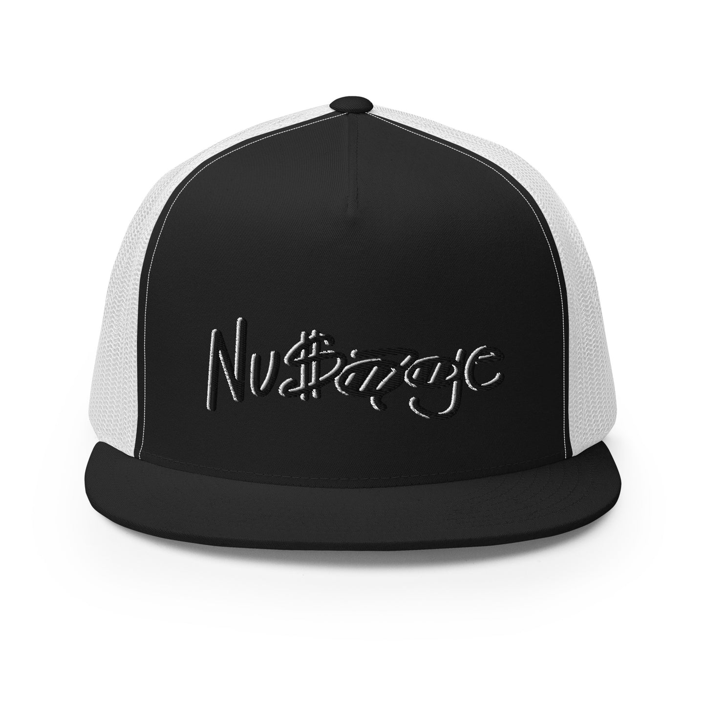 NuSage Black White Trucker