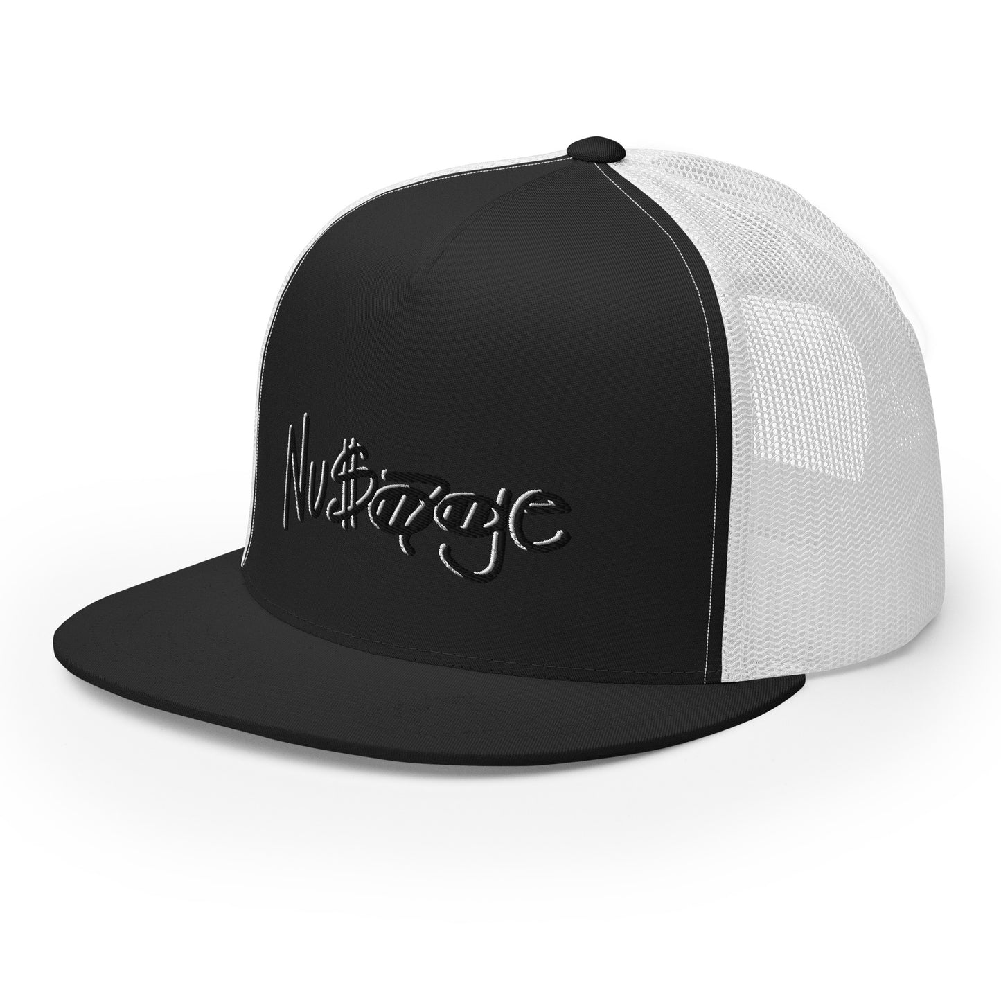 NuSage Black White Trucker