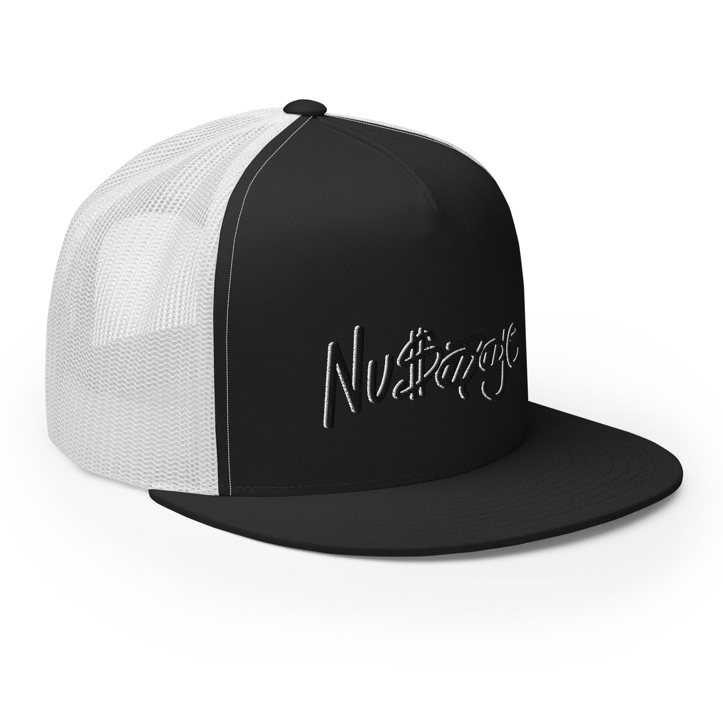 NuSage Black White Trucker