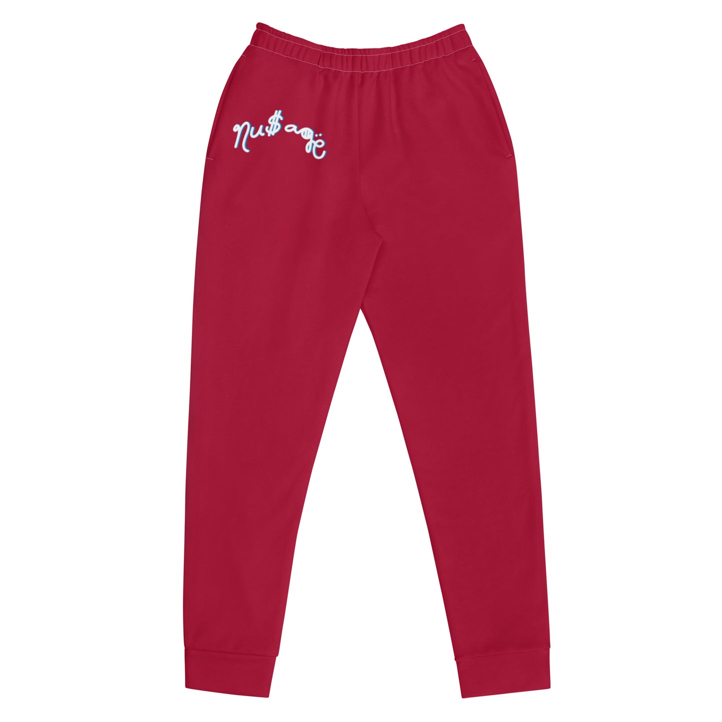 NuSage Blue Logo Women's Joggers (Cherry Red) (Plus Size)