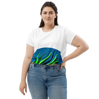 Canine Grass Crop Tee (White) (Plus)