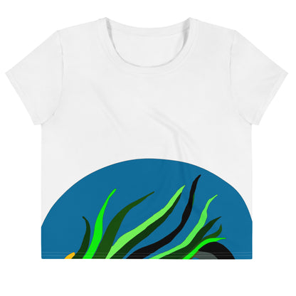 Canine Grass Crop Tee (White) (Plus)