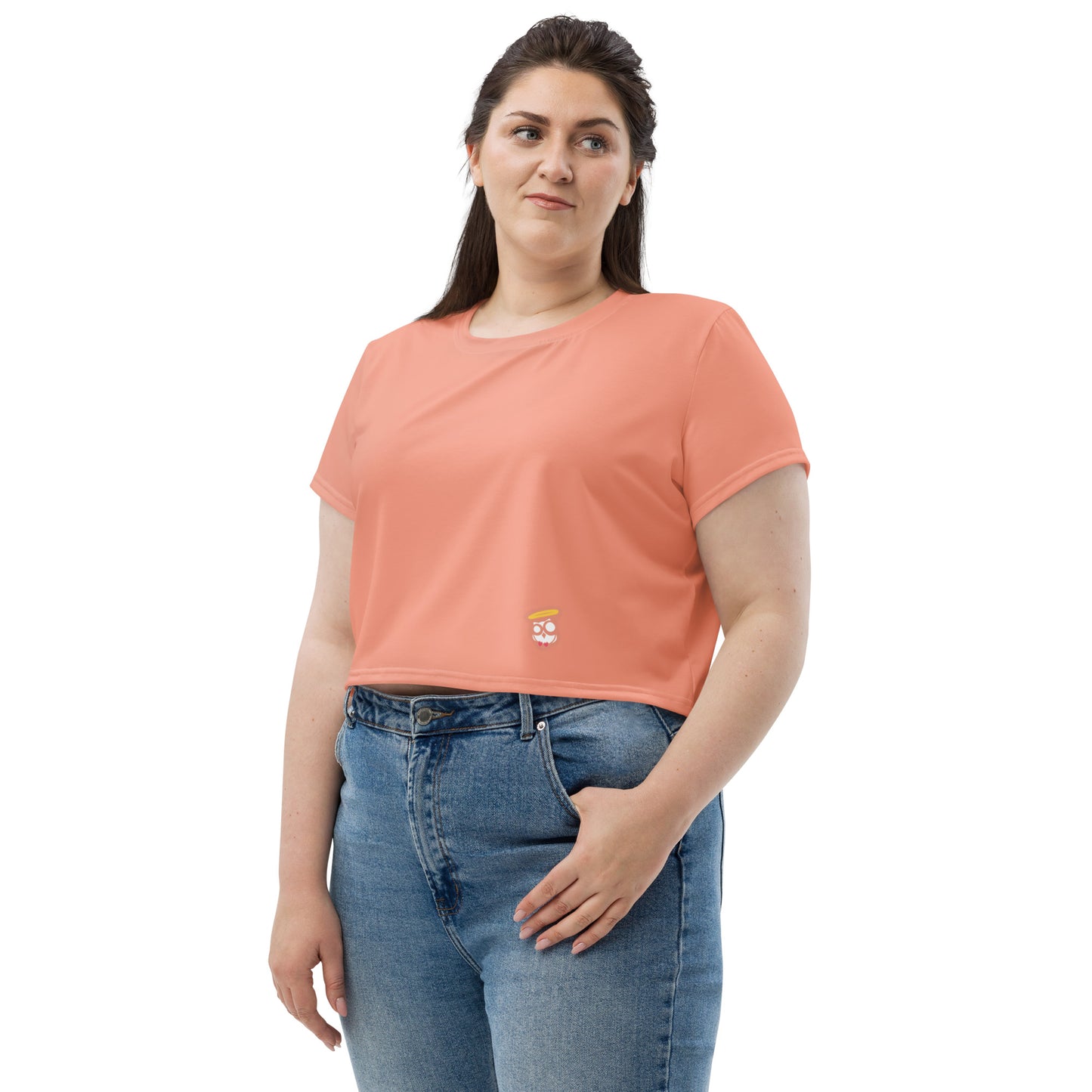 Pinky Mauve Dragon Crop Tee (Plus) (Reg)