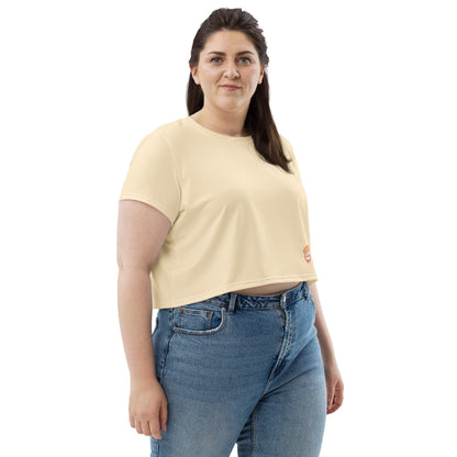 Creamy Crop Tee (Plus)