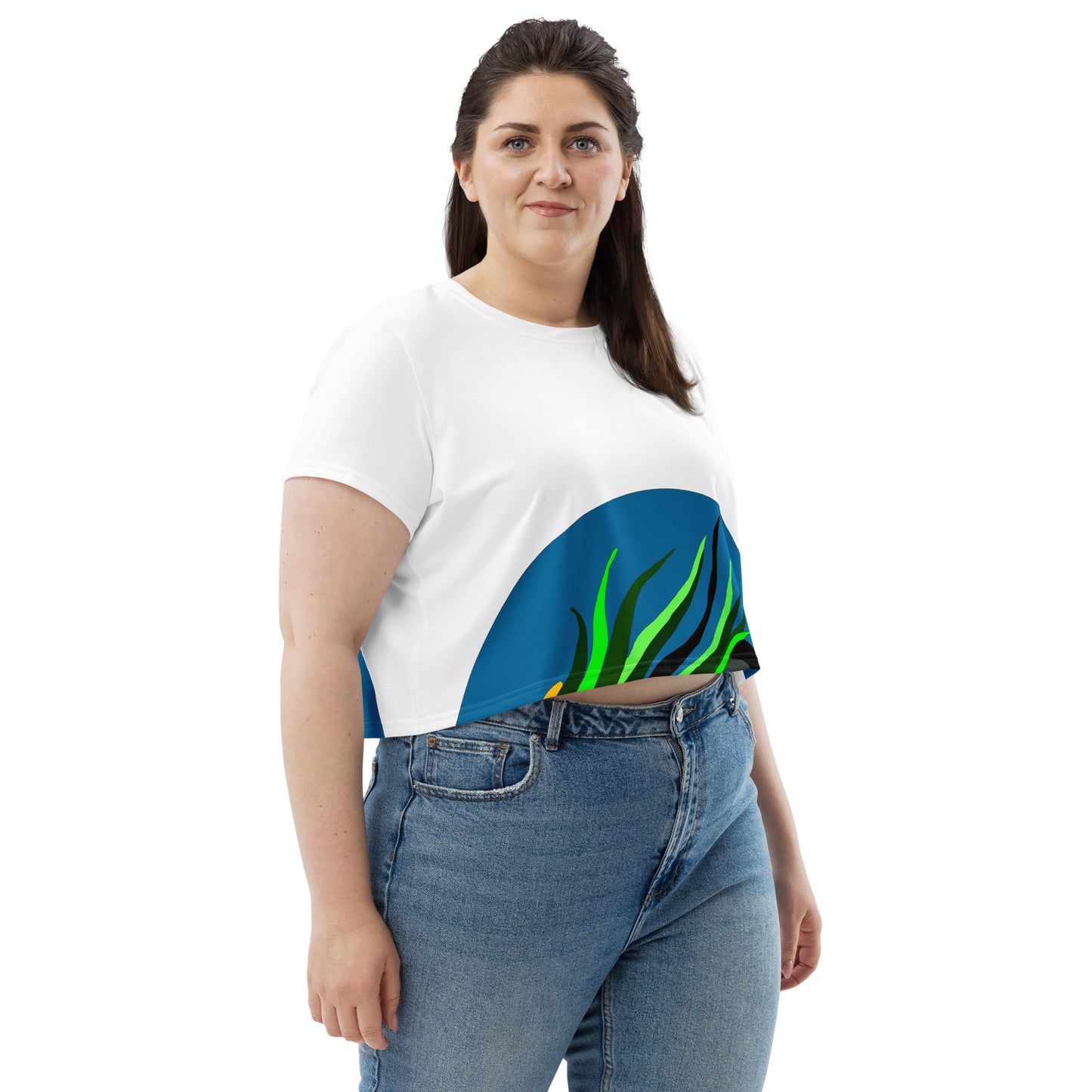 Canine Grass Crop Tee (White) (Plus)