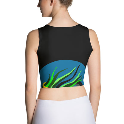 Canine Grass Crop Top (Black)