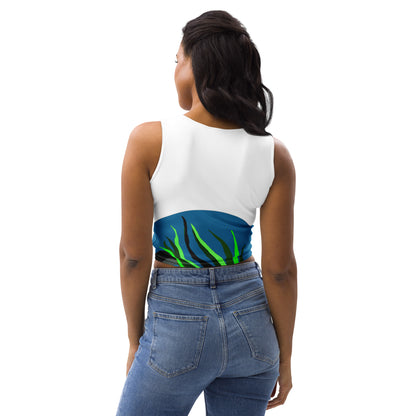 Canine Grass Crop Top (White) 2