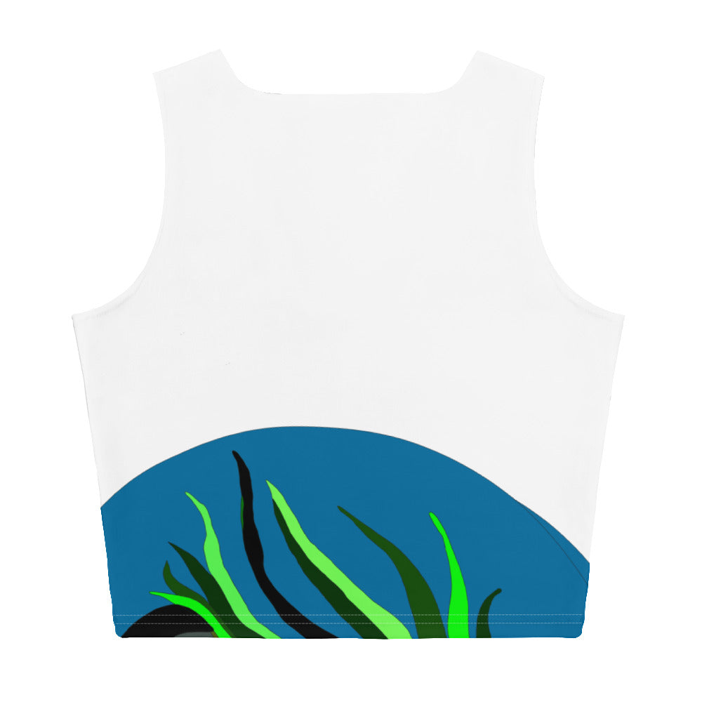 Canine Grass Crop Top (White) 2