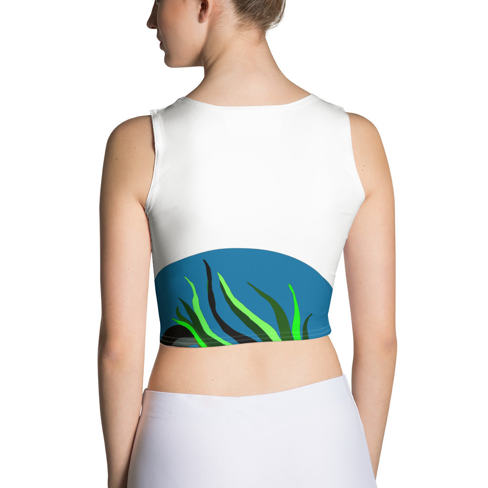 Canine Grass Crop Top (White) 2