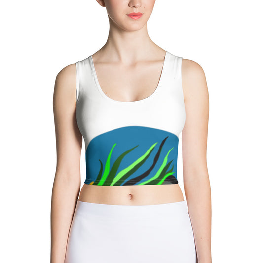 Canine Grass Crop Top (White)