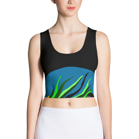 Canine Grass Crop Top (Black)