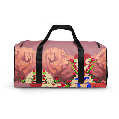 Mauve Creamy Dragon in Roses Duffle Bag