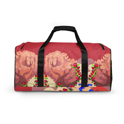 Dragon in Roses Swimming in Coral Million Dollar Duffle Bag