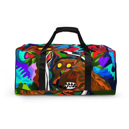 Jungle Eyes in Tulips Duffle Bag