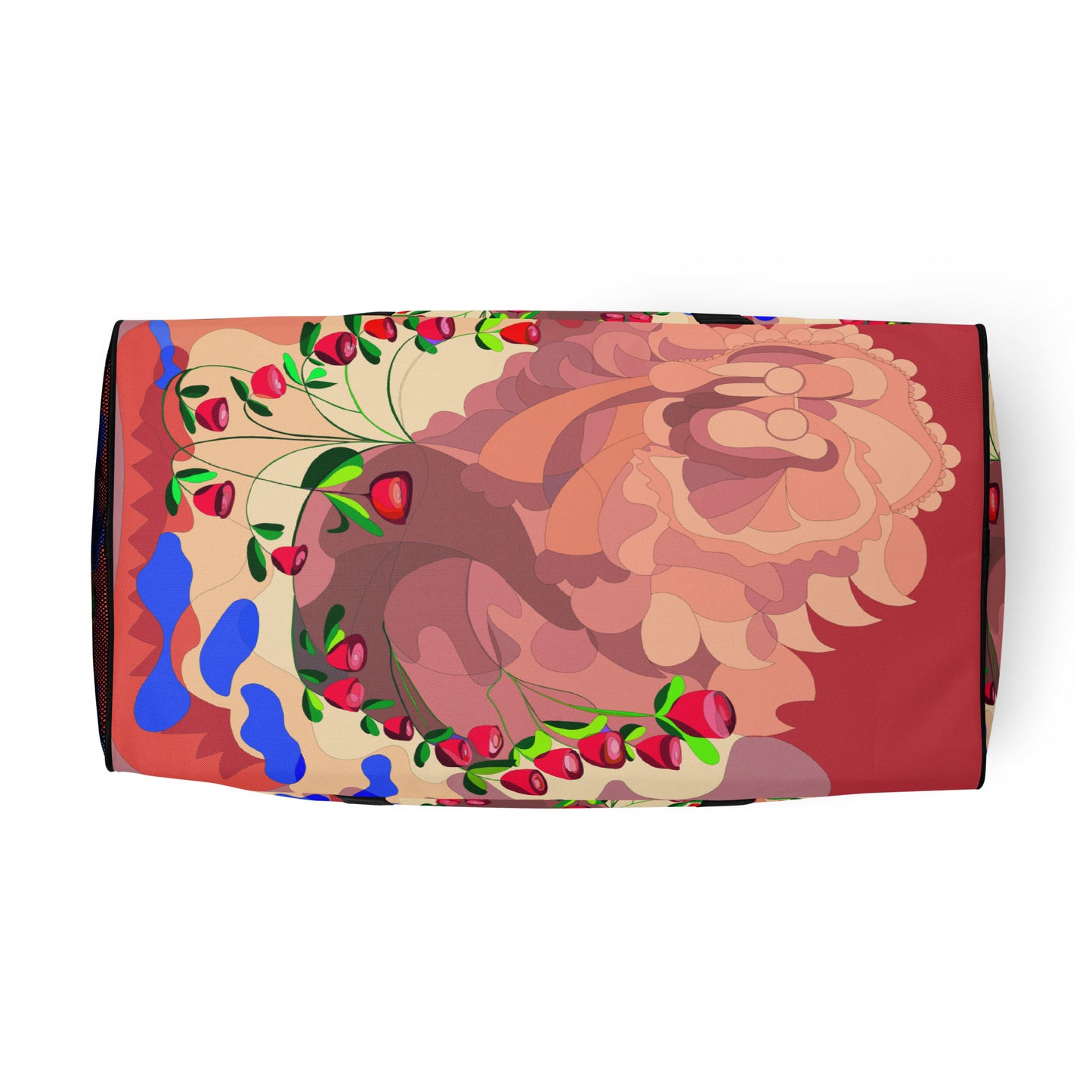 Dragon in Roses Swimming in Coral Million Dollar Duffle Bag