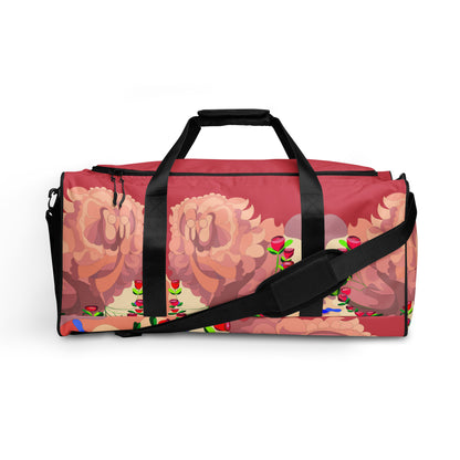 Dragon in Roses Swimming in Coral Million Dollar Duffle Bag