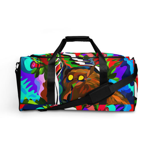 Jungle Eyes in Tulips Duffle Bag