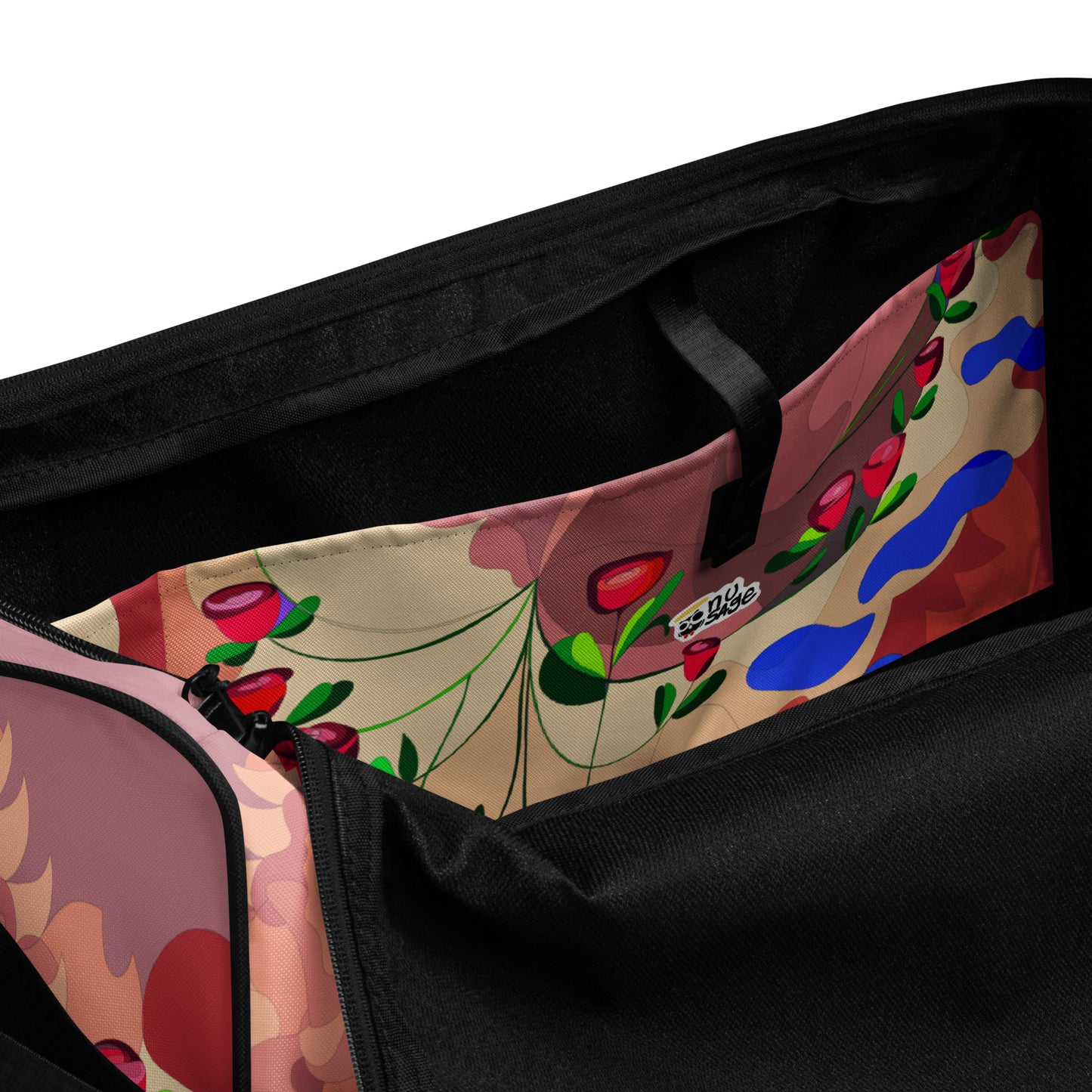 Mauve Creamy Dragon in Roses Duffle Bag