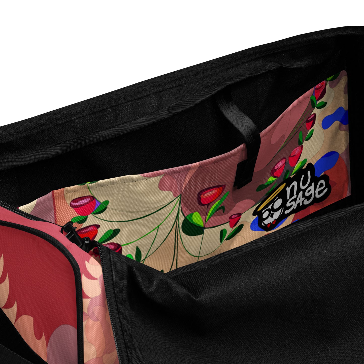 Dragon in Roses Swimming in Coral Million Dollar Duffle Bag