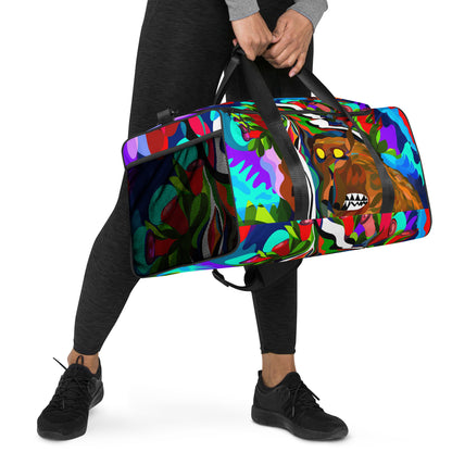 Jungle Eyes in Tulips Duffle Bag