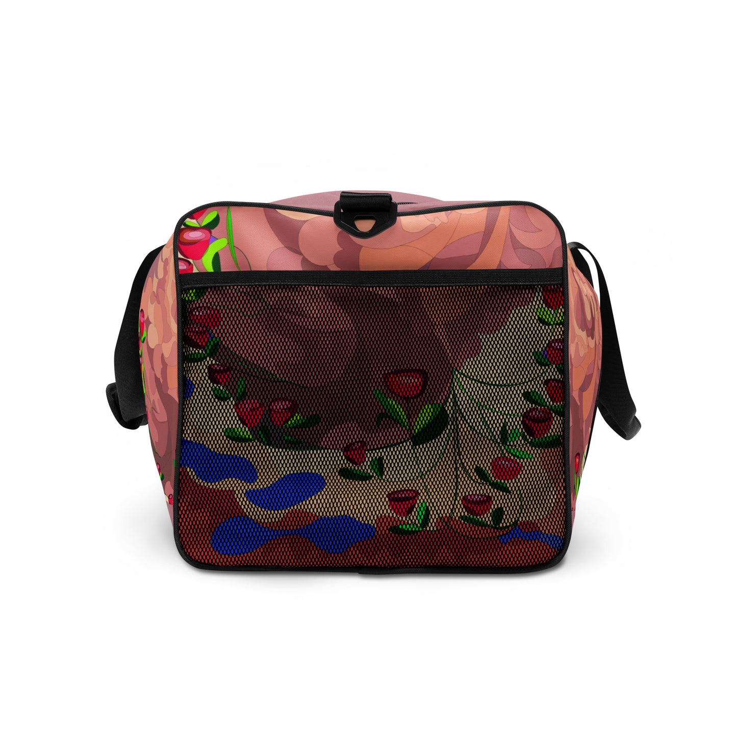 Mauve Creamy Dragon in Roses Duffle Bag