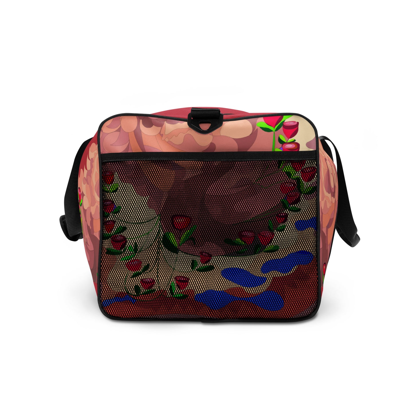 Dragon in Roses Swimming in Coral Million Dollar Duffle Bag