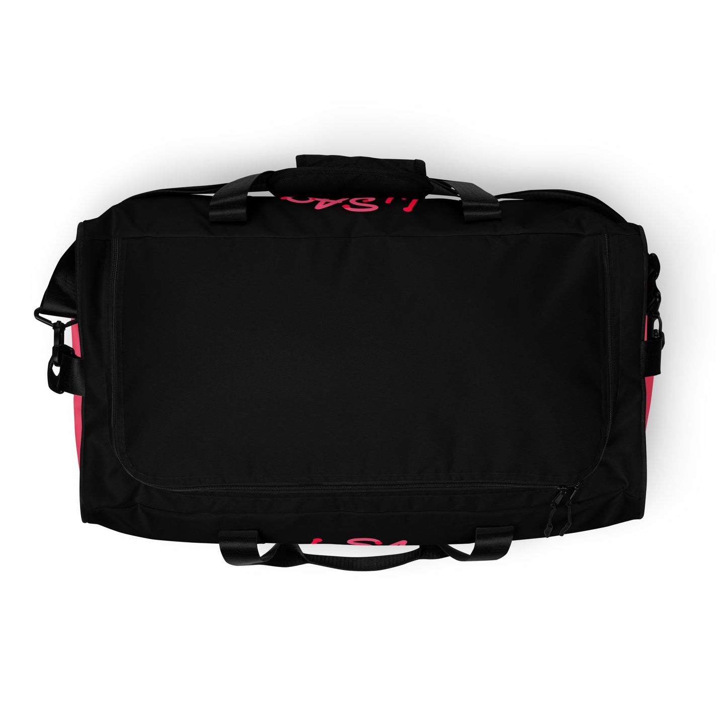 NuSage Noir Duffle Bag Pink Pockets