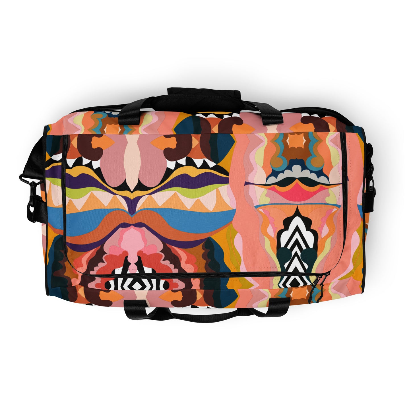 Peachy Blue Lips Waves Duffle Bag