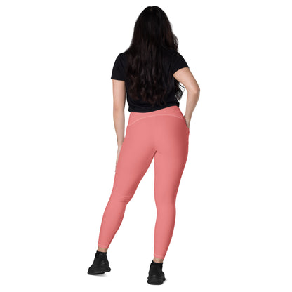 Salmon "Jubilee" Yoga Leggings with Pockets (Solid Color)