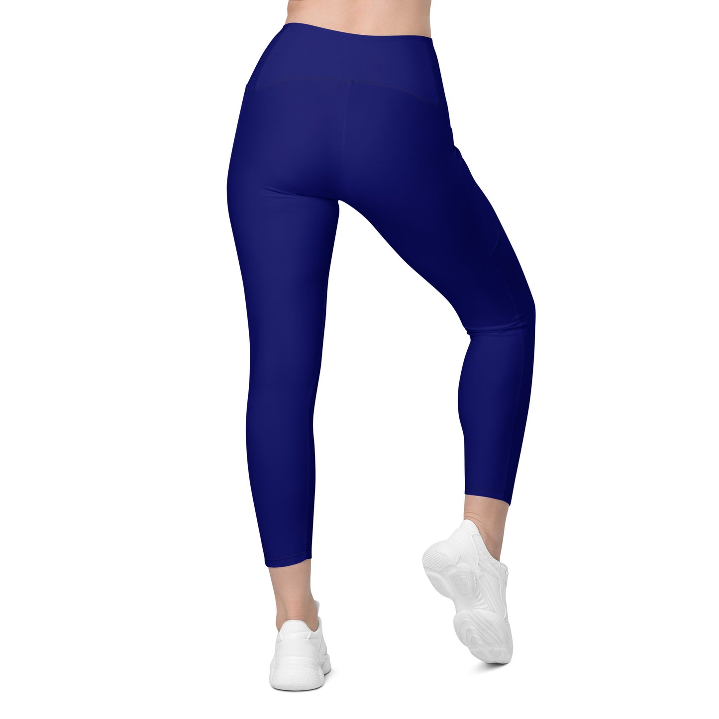 Navy Blue "Jubilee" Yoga Leggings with Pockets (Solid Color)