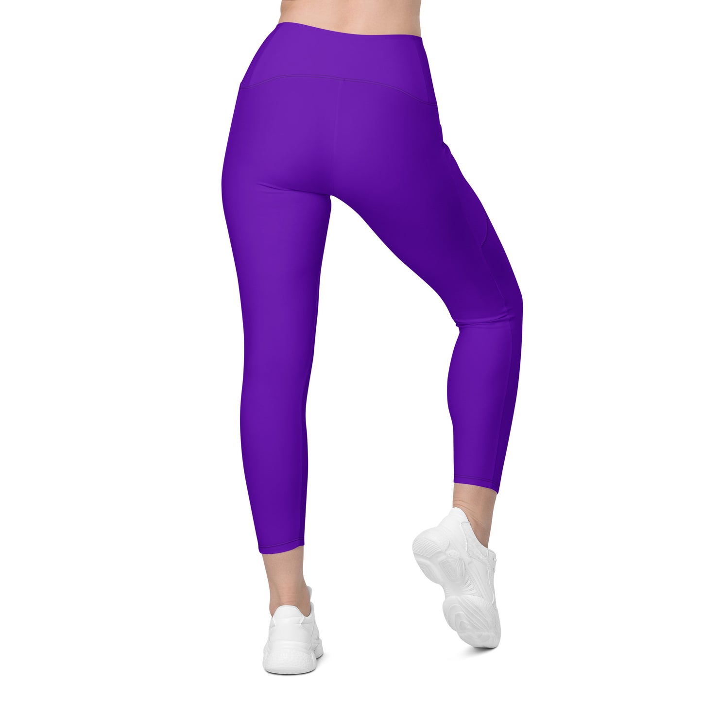 Purple Violet "Jubilee" Yoga Leggings with Pockets (Solid Color)