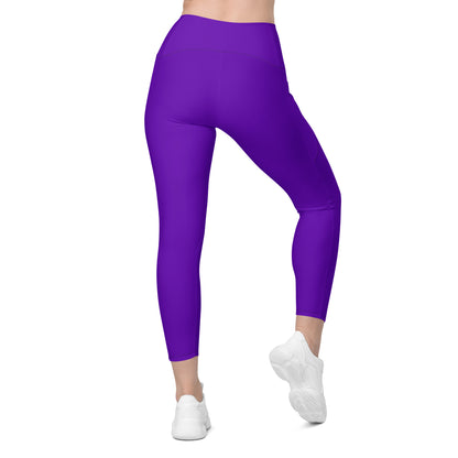 Purple Violet "Jubilee" Yoga Leggings with Pockets (Solid Color)