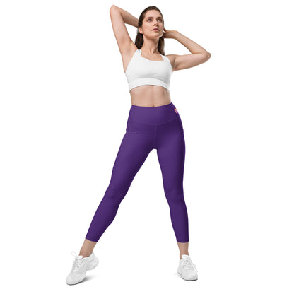 Indigo Purple Yoga Leggings with Pockets