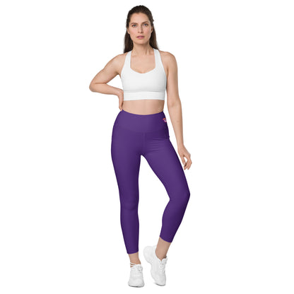 Indigo Purple Yoga Leggings with Pockets