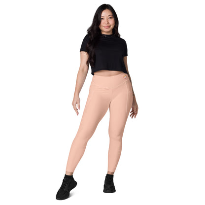 Rose Peach Leggings (Awaken) Leggings with Pockets