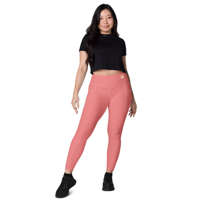 Salmon "Jubilee" Yoga Leggings with Pockets (Solid Color)