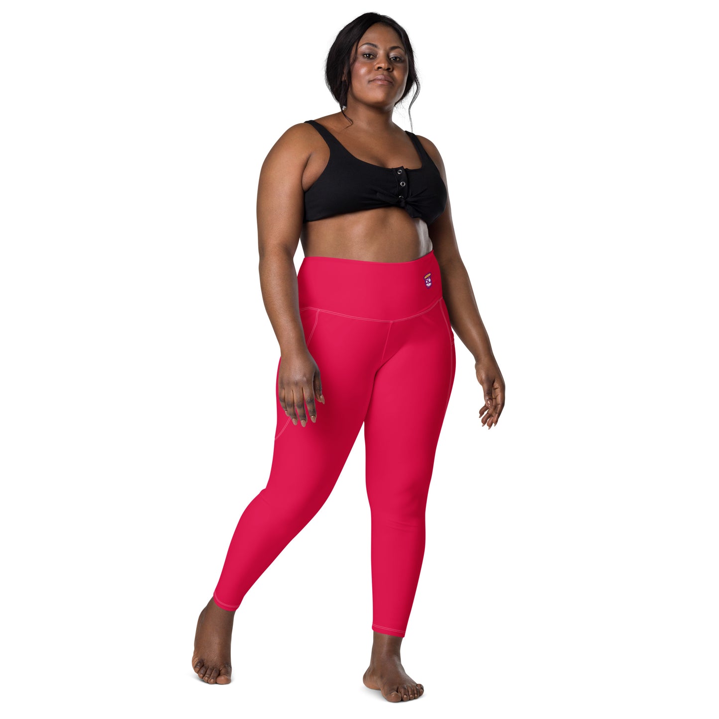 Valentine Pink "Jubilee" Leggings with Pockets (Plus)