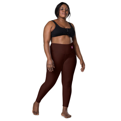 Deep Brown "Jubilee" Leggings with Pockets (Plus)