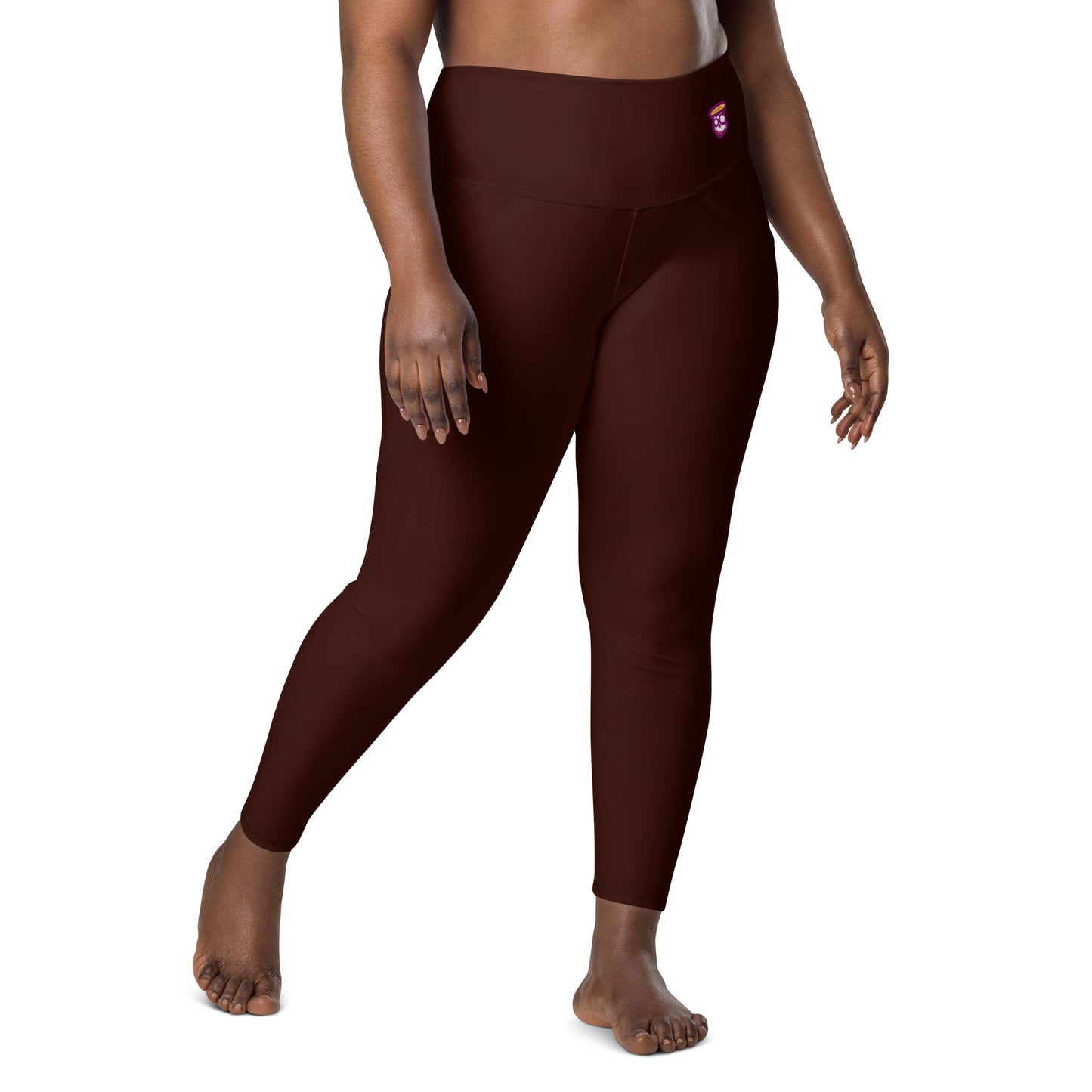 Deep Brown "Jubilee" Leggings with Pockets (Plus)