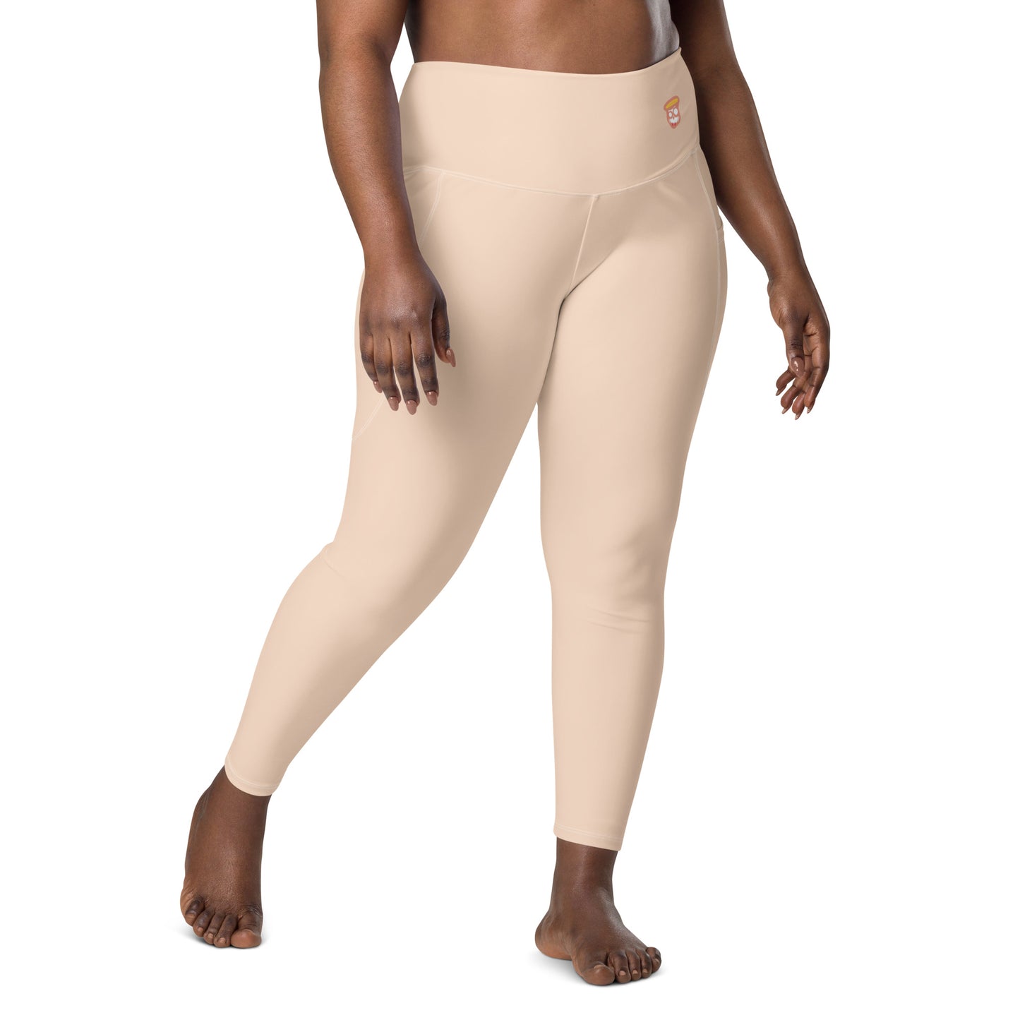 Almond Cream "Jubilee" Leggings with Pockets (Plus)