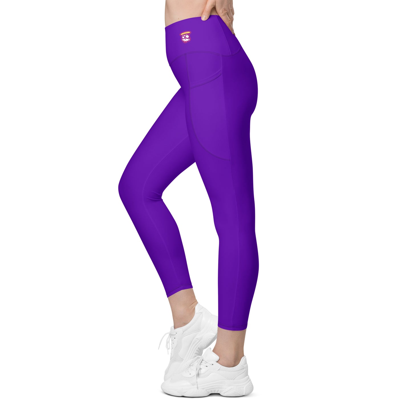 Purple Violet "Jubilee" Yoga Leggings with Pockets (Solid Color)