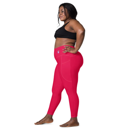 Valentine Pink "Jubilee" Leggings with Pockets (Plus)