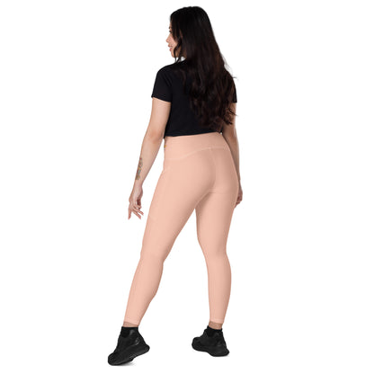 Rose Peach Leggings (Awaken) Leggings with Pockets