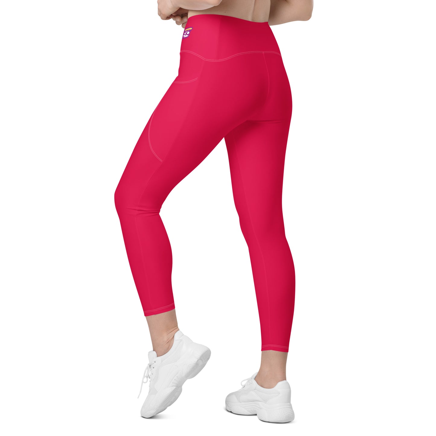 Valentine Pink "Jubilee" Yoga Leggings with Pockets (Solid Color)