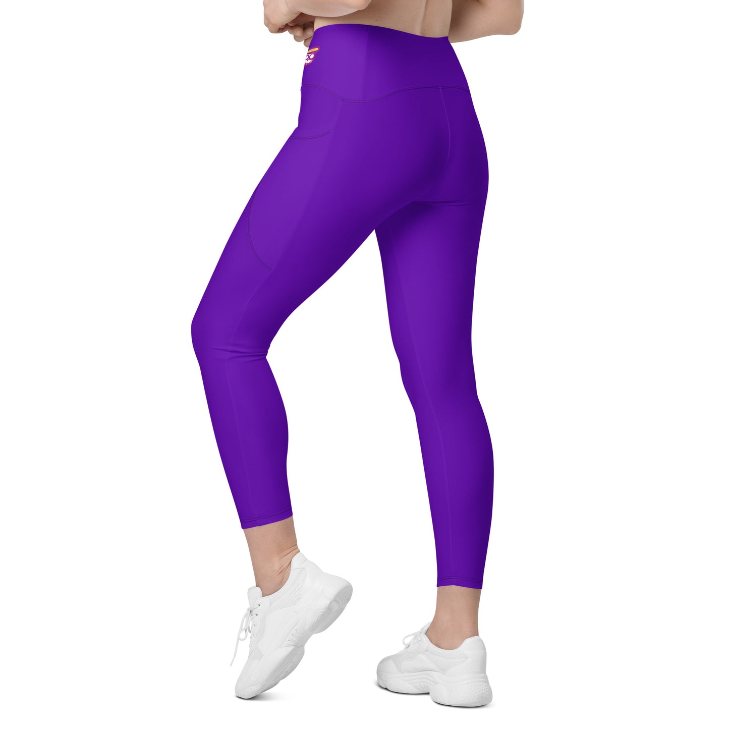 Purple Violet "Jubilee" Yoga Leggings with Pockets (Solid Color)