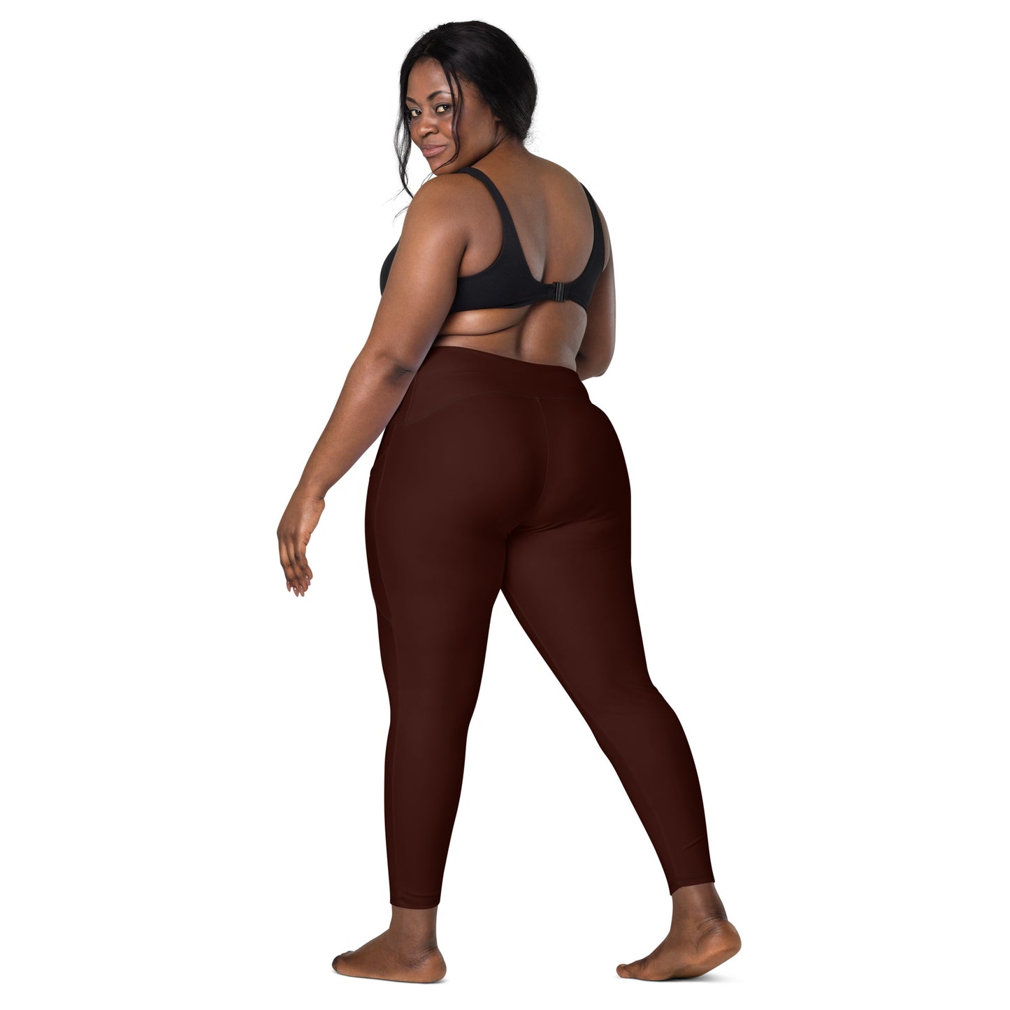 Deep Brown "Jubilee" Leggings with Pockets (Plus)