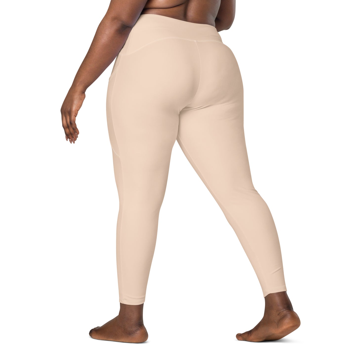 Almond Cream "Jubilee" Leggings with Pockets (Plus)