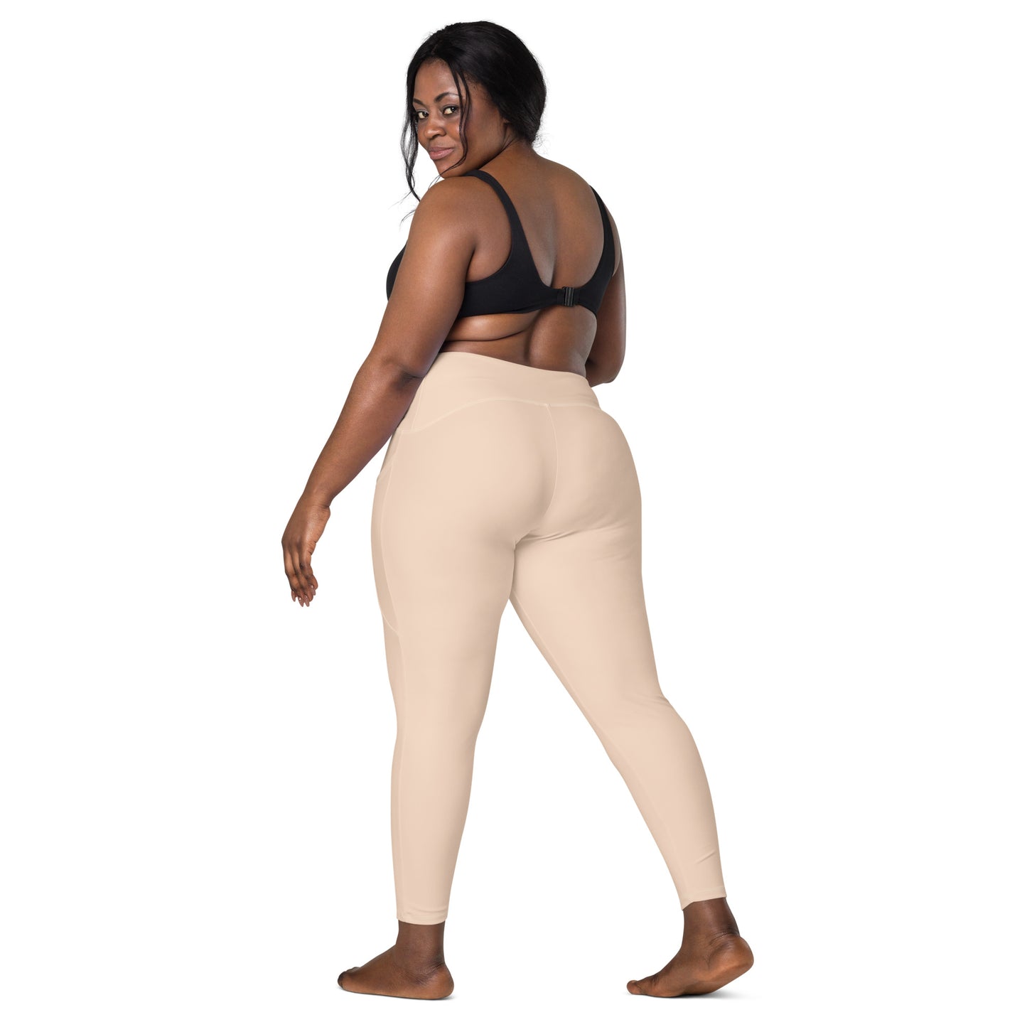 Almond Cream "Jubilee" Leggings with Pockets (Plus)