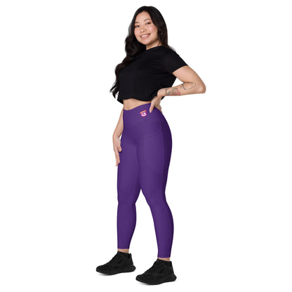 Indigo Purple Yoga Leggings with Pockets