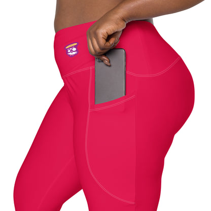 Valentine Pink "Jubilee" Leggings with Pockets (Plus)